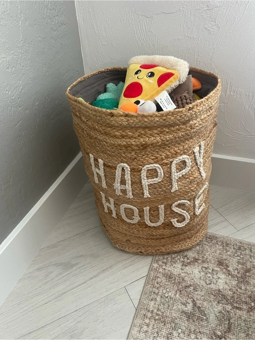 Happy House Natural Jute Storage Basket